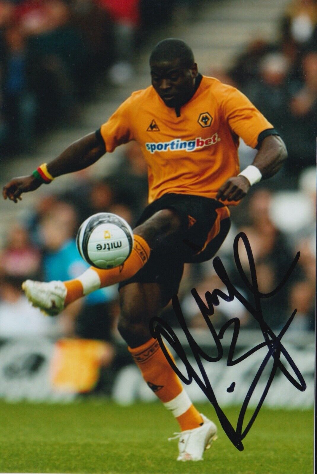 GEORGE ELOKOBI HAND SIGNED 6X4 Photo Poster painting - FOOTBALL AUTOGRAPH - WOLVES 1.