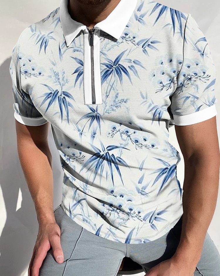 Men's fashion star print shirt 3092