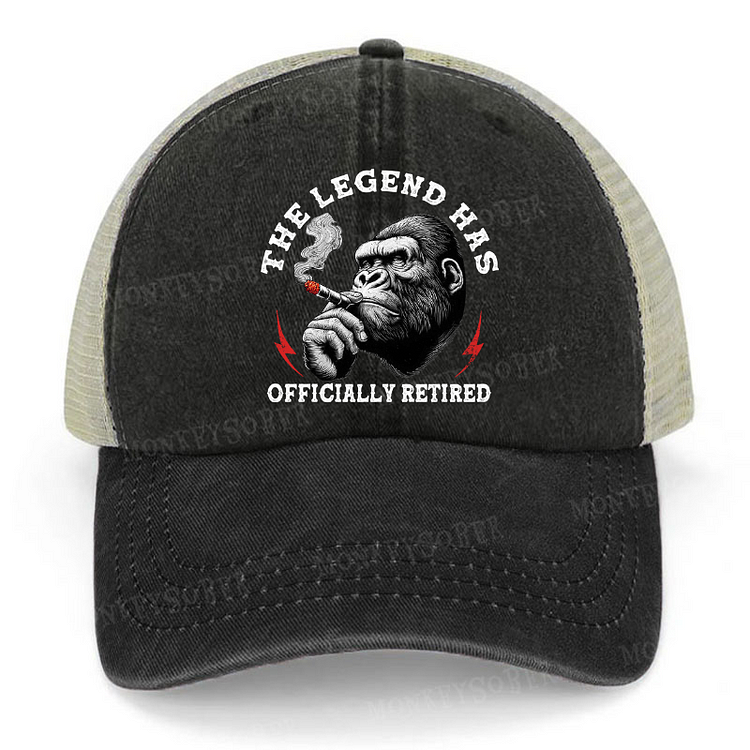 The Legend Has Officially Retired Funny Gift Trucker Cap