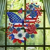 (US Local)Acrylic Independence Day Butterfly 5D DIY Diamond Painting Dots Pendant Decor