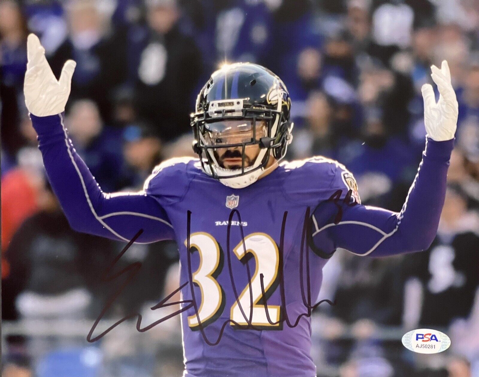 Eric Weddle Signed Autographed Baltimore Ravens 8x10 Photo Poster painting PSA/DNA