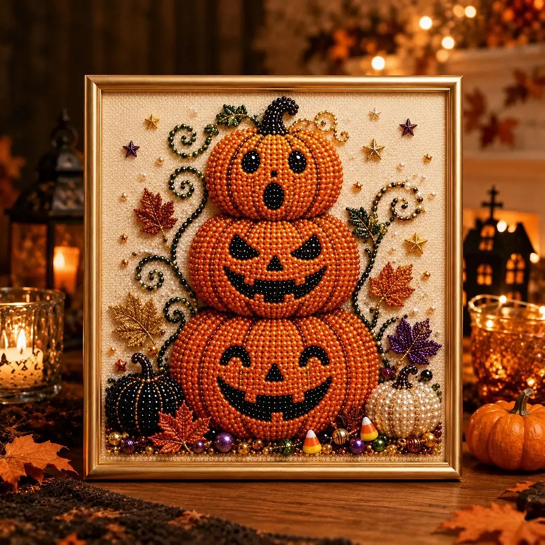 🔥 Last Day 75% OFF &ndash; 👻✨ Halloween Pearl Art DIY Kit &ndash; Turn Tiny Pearls into Spooky-Cute Magic