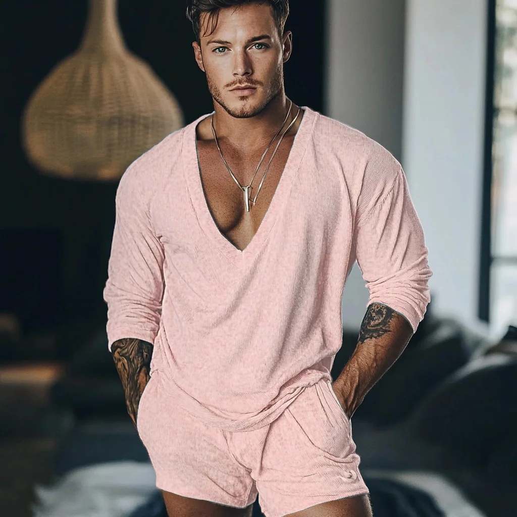 Men's Knitted Light Casual Shorts Multifunctional Set-inspireuse