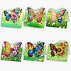 (US Local)6PCS DIY Butterfly Designs Diamond Art Greeting Cards Diamond Art Handmade Cards
