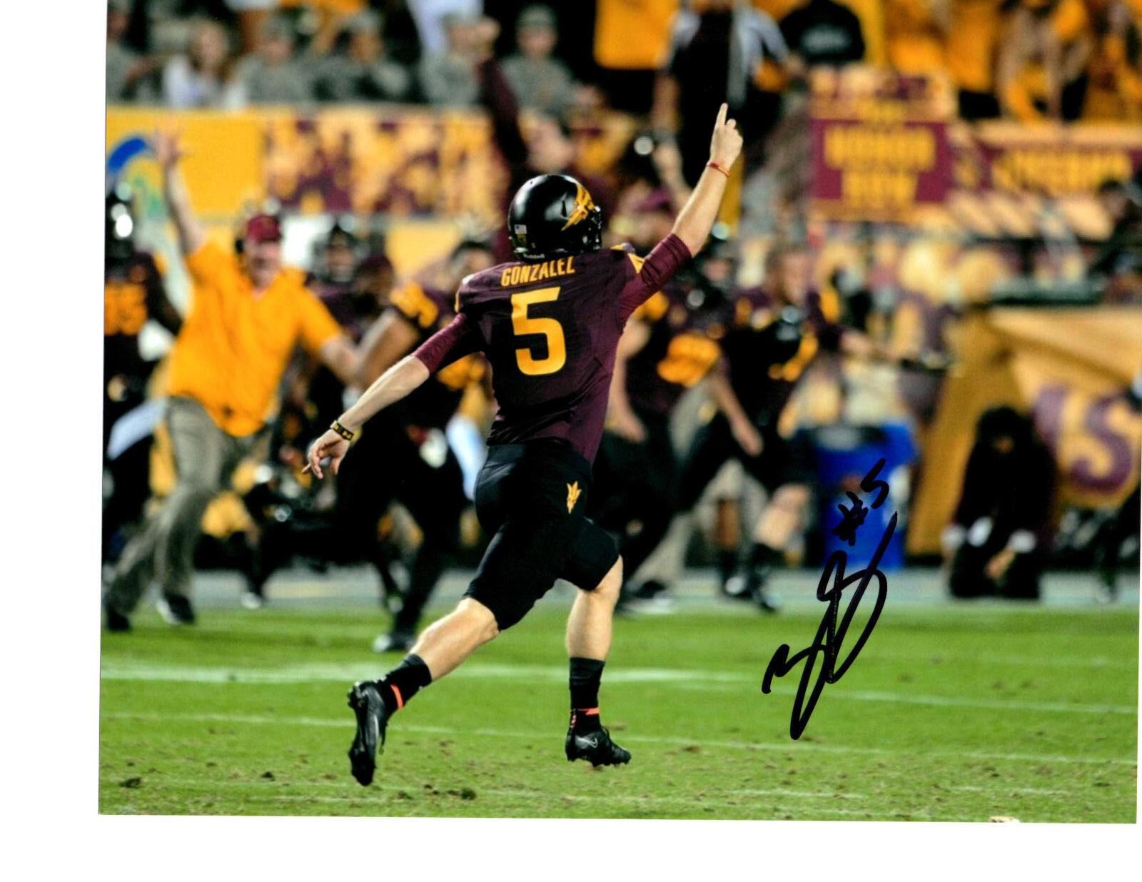 Zane Gonzalez Arizona State signed autographed 8x10 football Photo Poster painting Groza Award