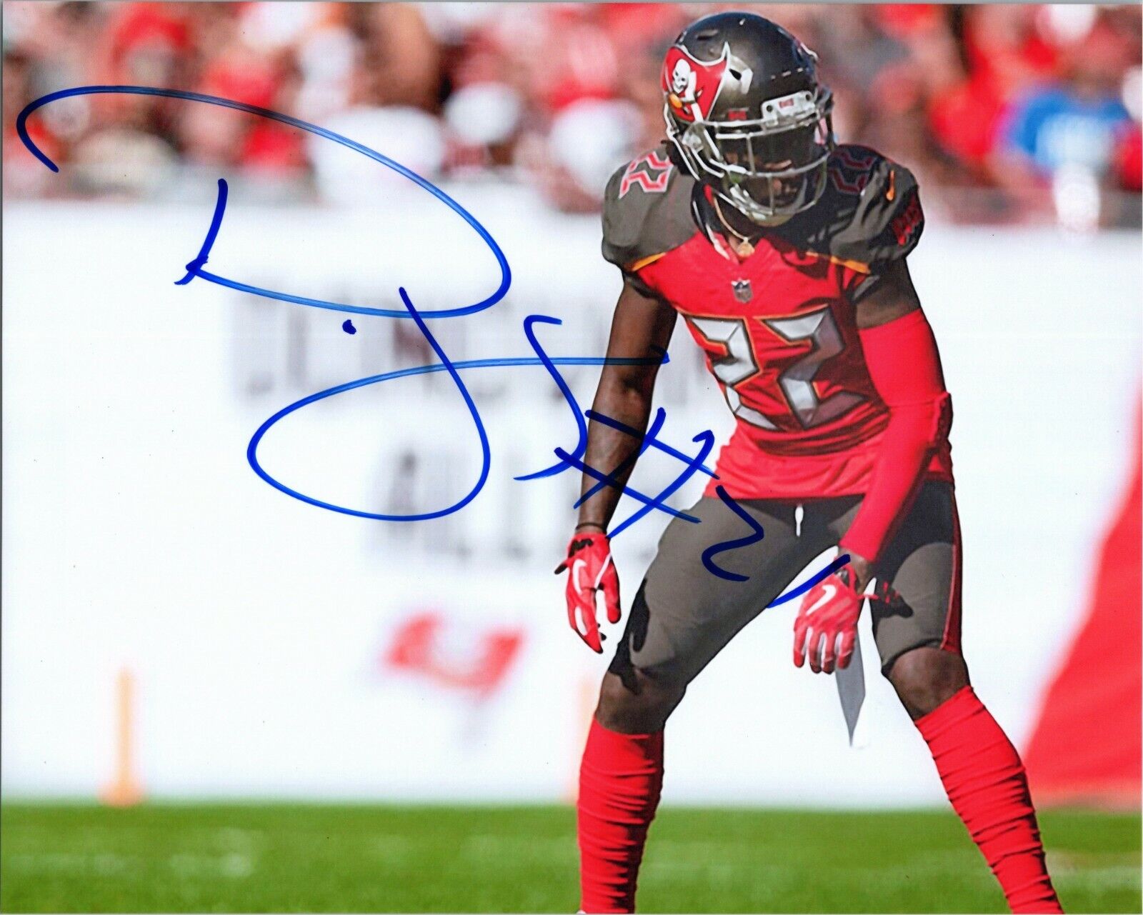 ~~ DE'VANTE HARRIS Authentic Hand-Signed TAMPA BAY BUCCANEERS