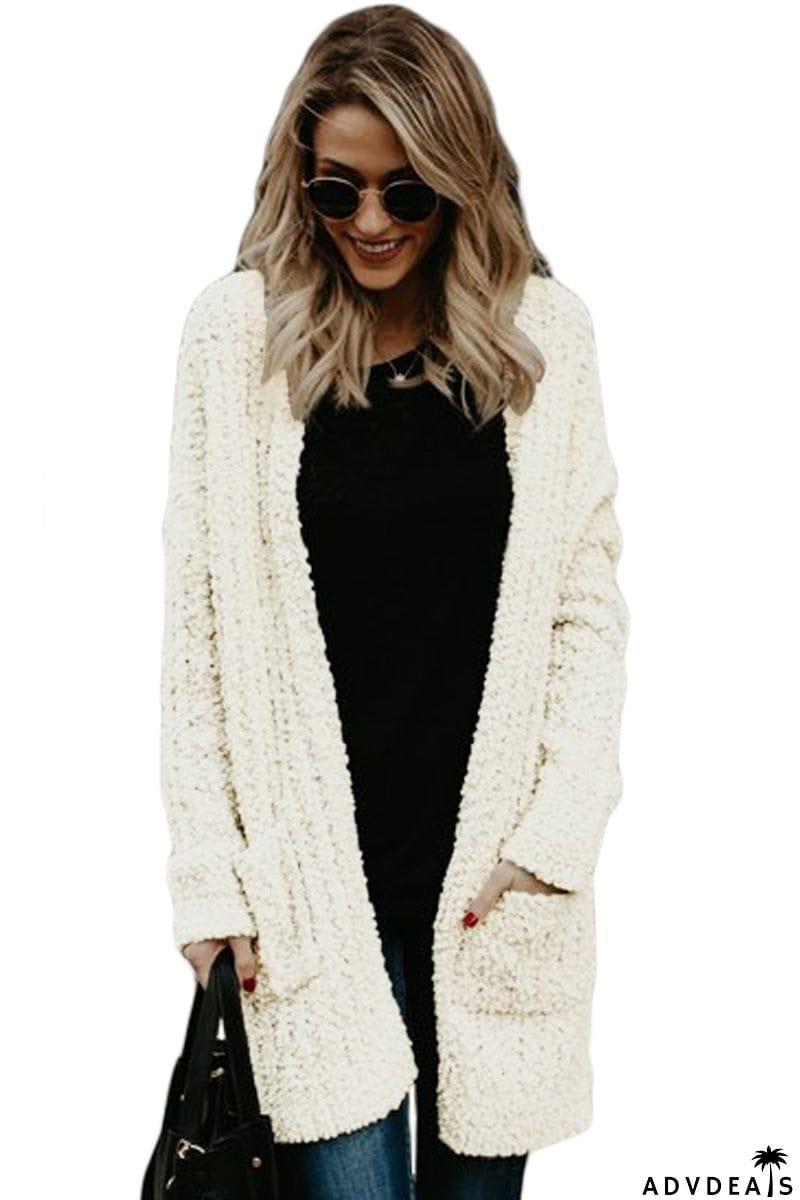 Creamy Pebble Beach Textured Cardigan