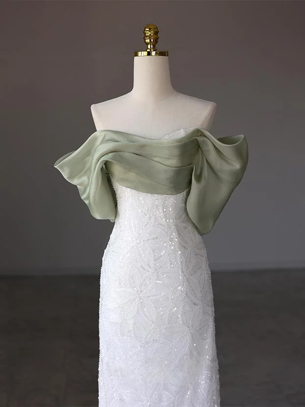 Brownm One-Word Shoulder Evening Dress Lily High-End Luxury Small High-End French Temperament Host Banquet Bride Toast