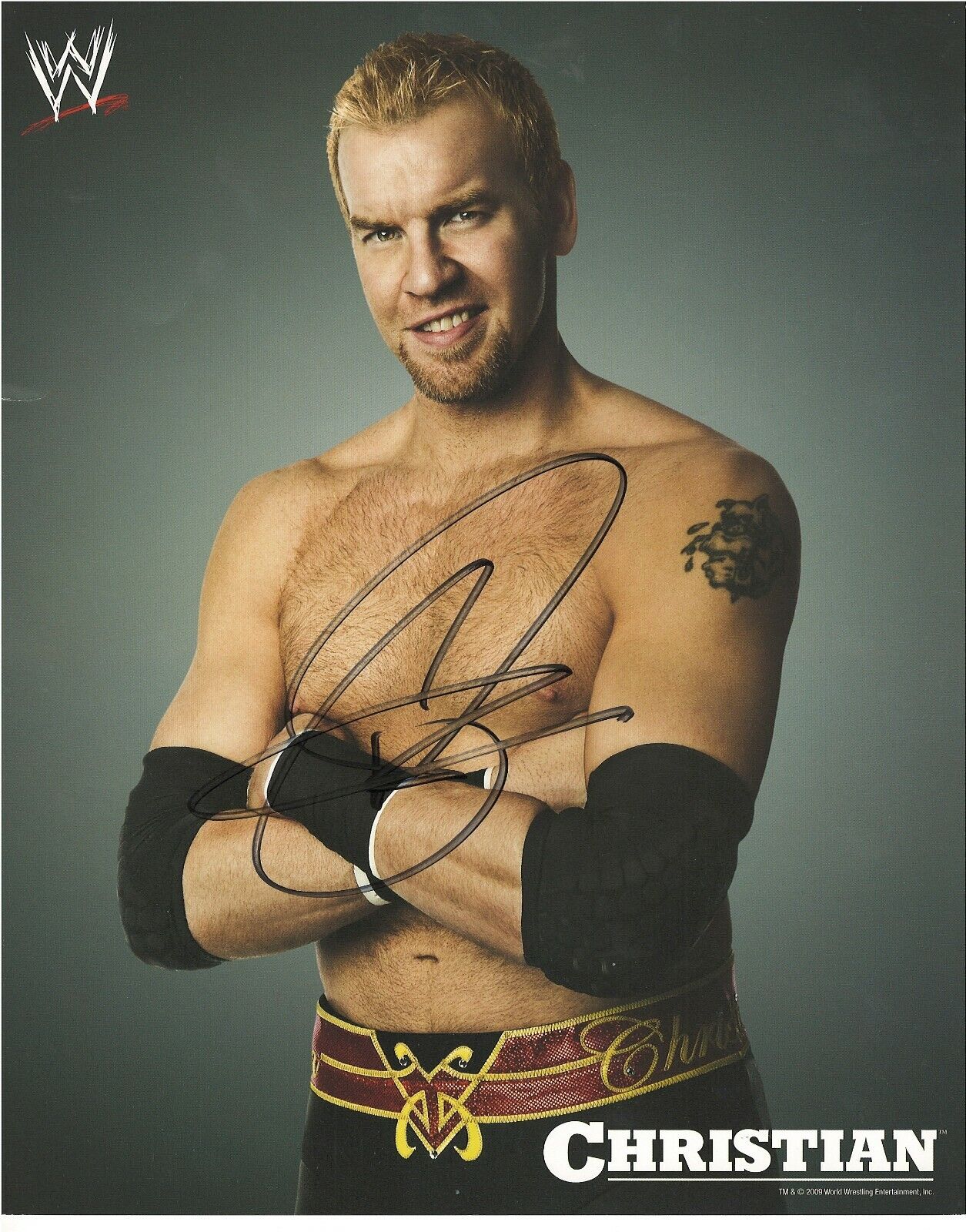 CHRISTIAN CAGE RARE WWE SIGNED Photo Poster painting