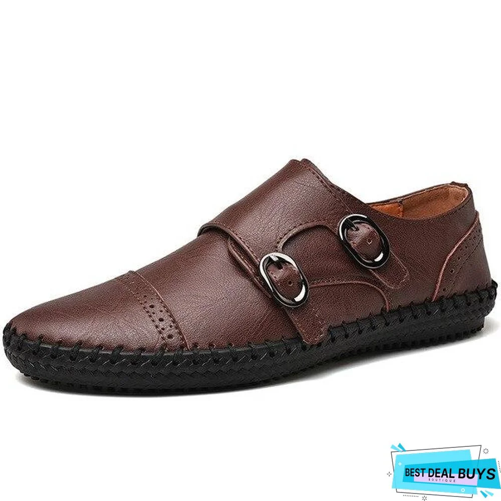 New Fashion Leather Men Shoes Casual Flat Men Shoes Breathable Loafers