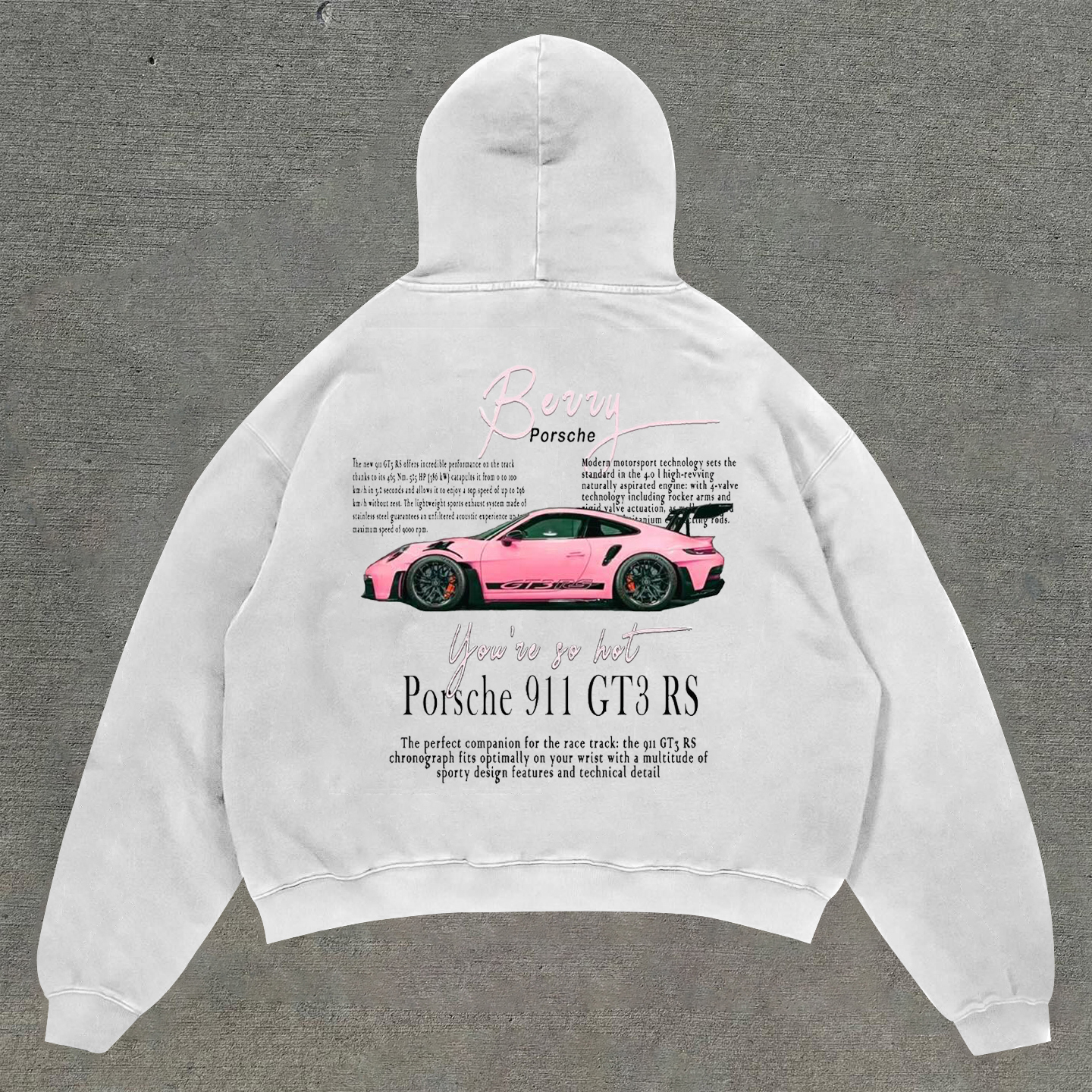 Stylish preppy racing hoodie