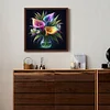 Glow-In-The-Dark Blumen - Rundbohrer Diamond Painting - 30*30cm