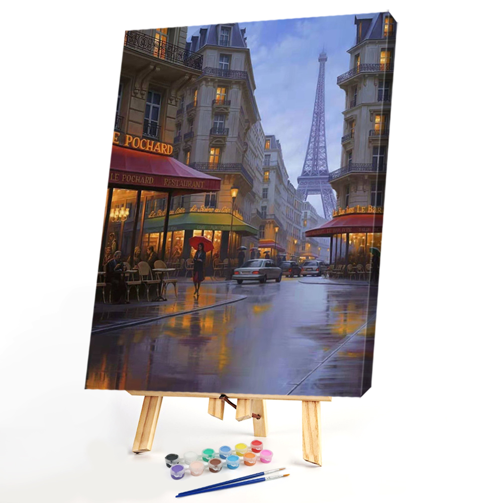 

40x50cm - Paint By Numbers Street Tower, 501 Original