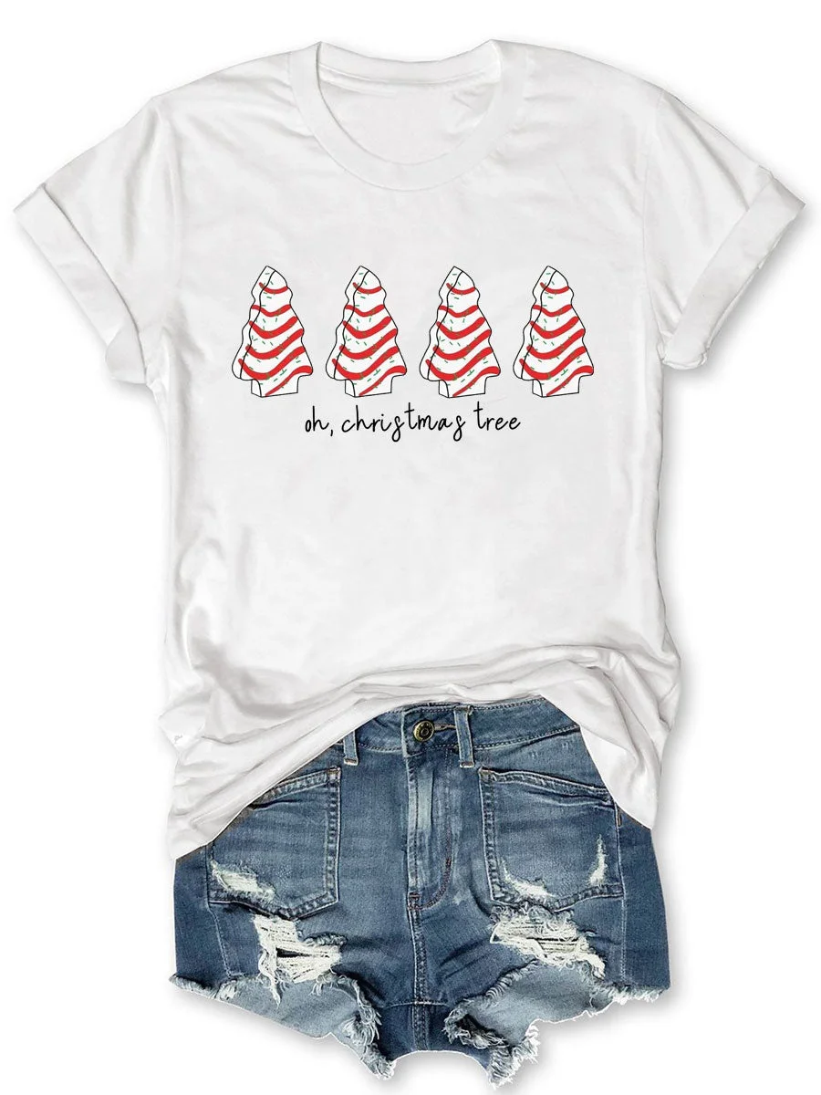 Eagerlys Oh Christmas Cake Tree T-shirt Eagerlys