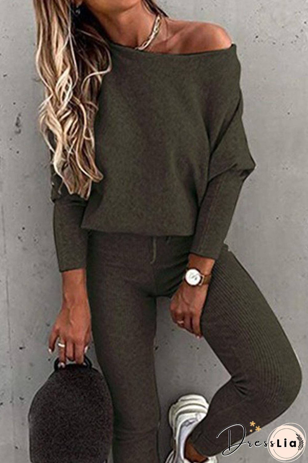 Fashion Casual Solid Patchwork Long Sleeve Two Pieces(7 Colors)