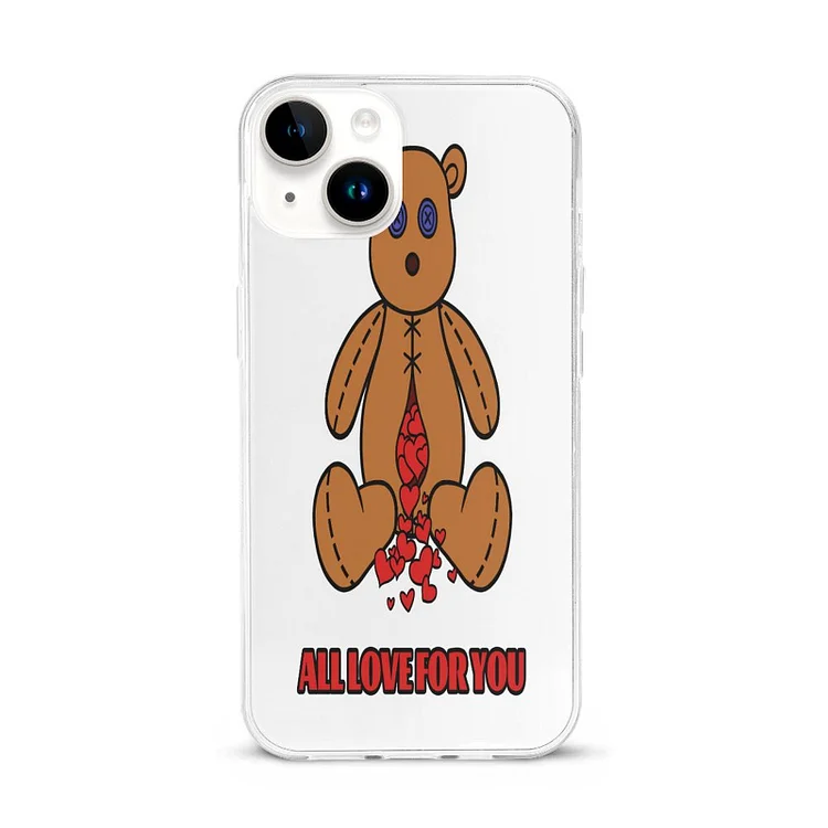 Case for IPhone 15 Series Doll Bear All Love for You Hearts  customized, personalized, gift