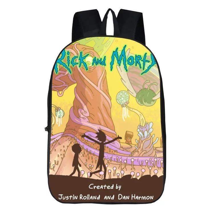 Mayoulove Anime Rick Andy Morty #2 Backpack School Sports Bag-Mayoulove