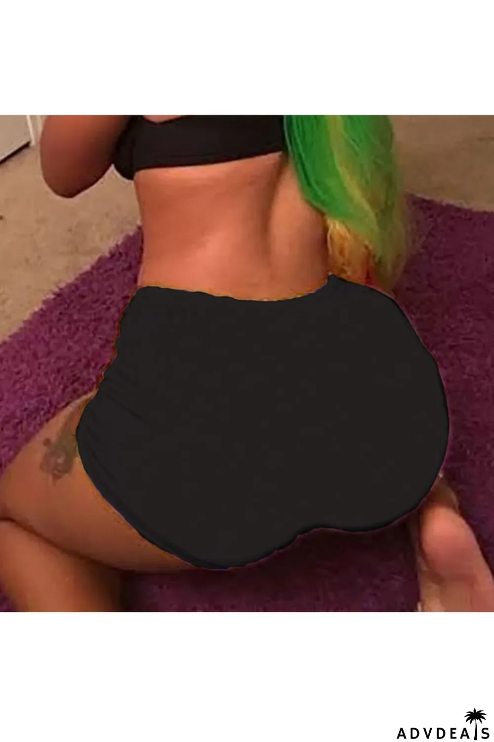 Army Green Elastic Fly High Solid Straight shorts Bottoms