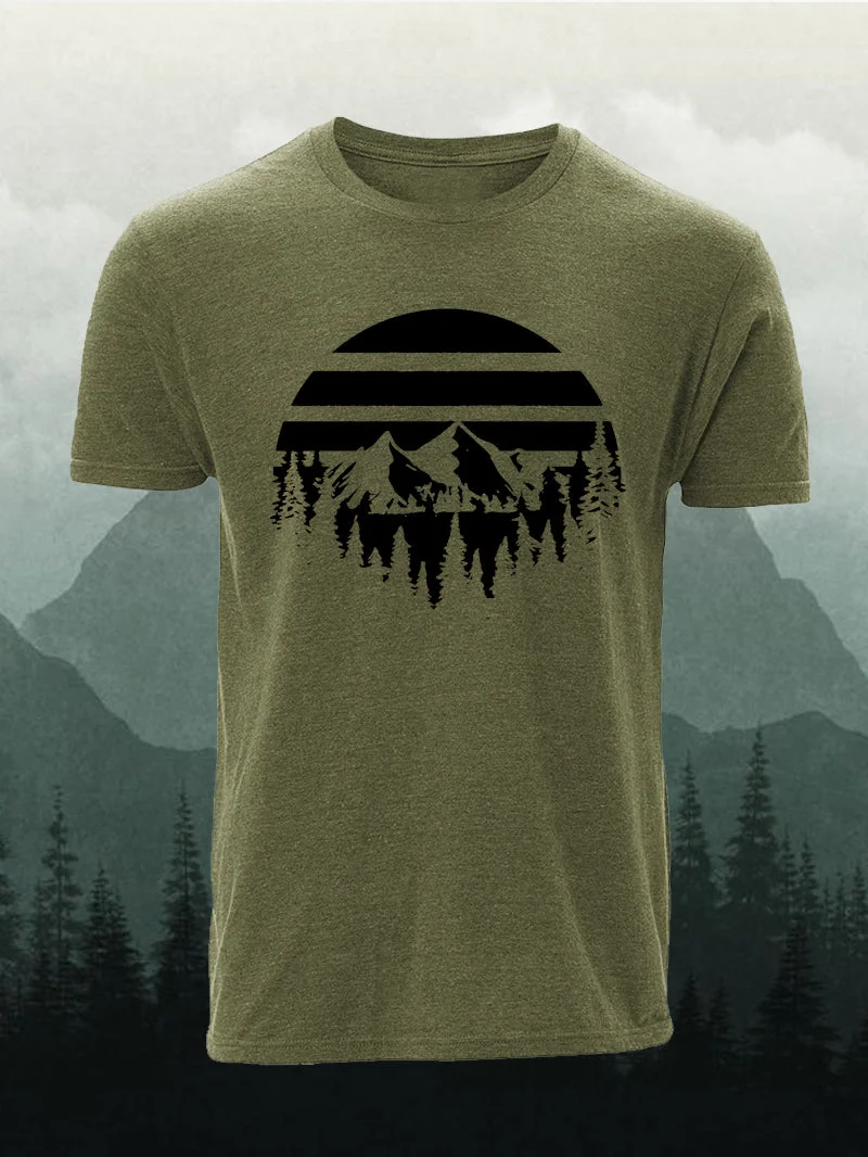 Men's Outdoor Forest Mountain Short-Sleeved Shirt in  mildstyles
