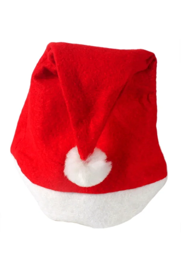 Red Cute Womens Christmas Accessory Warm Coral Velvet Santa Hat-elleschic