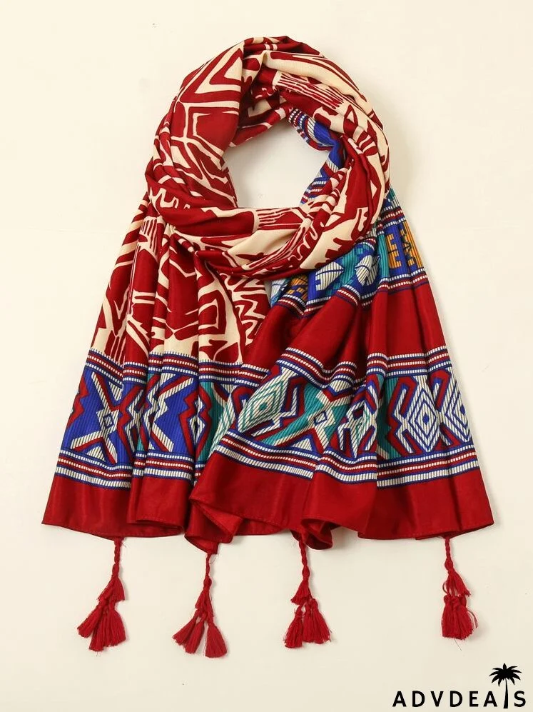 Geometric Print Scarf