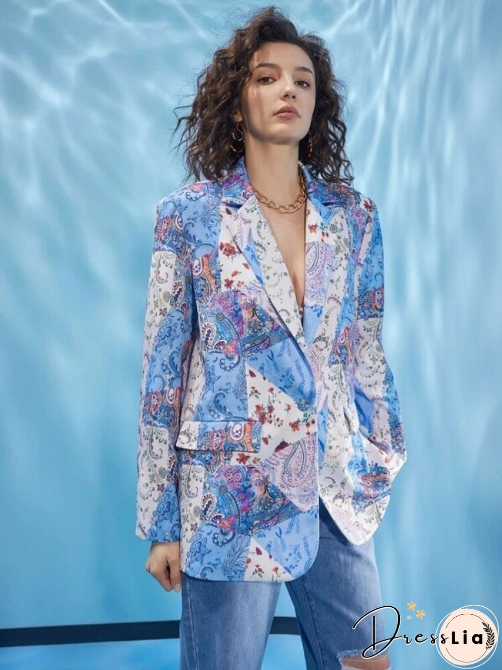 Spring And Summer Women's Suit Jacket One Button Printing Fashion Trend Temperament Commuter Women's Casual Small Suit Jacket