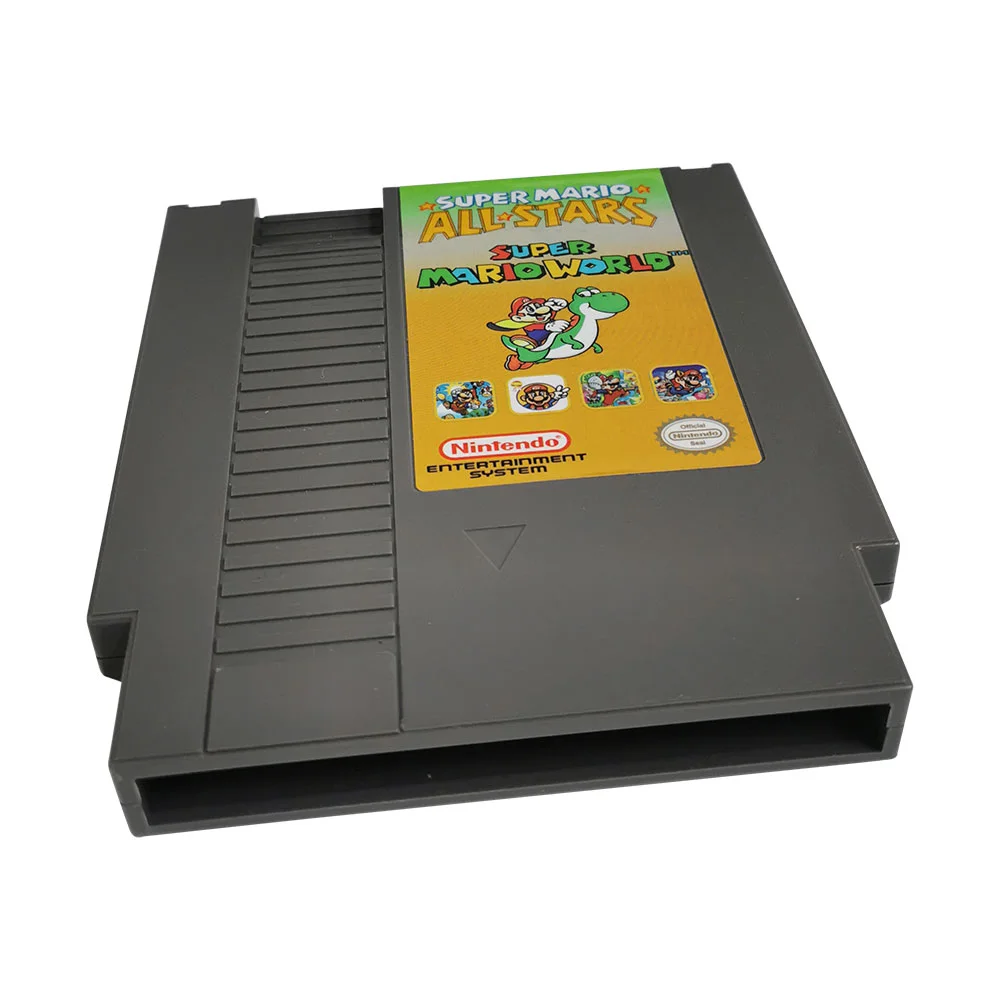Super Mario World + Super Mario All Stars For Nintendo NES - 8 Bit Game Cartridge