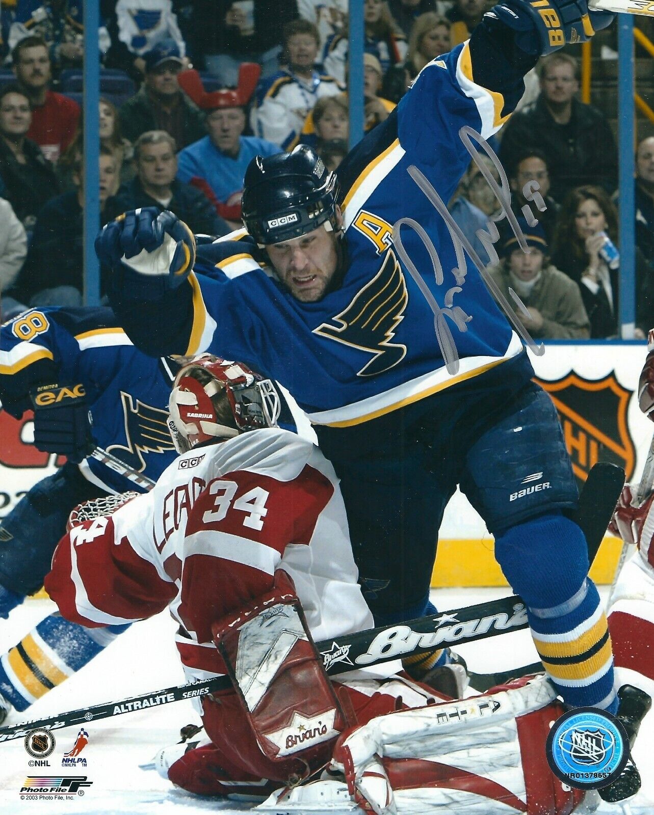 Signed 8x10 SCOTT MELLANBY St. Louis Blues Autographed Photo Poster painting - COA