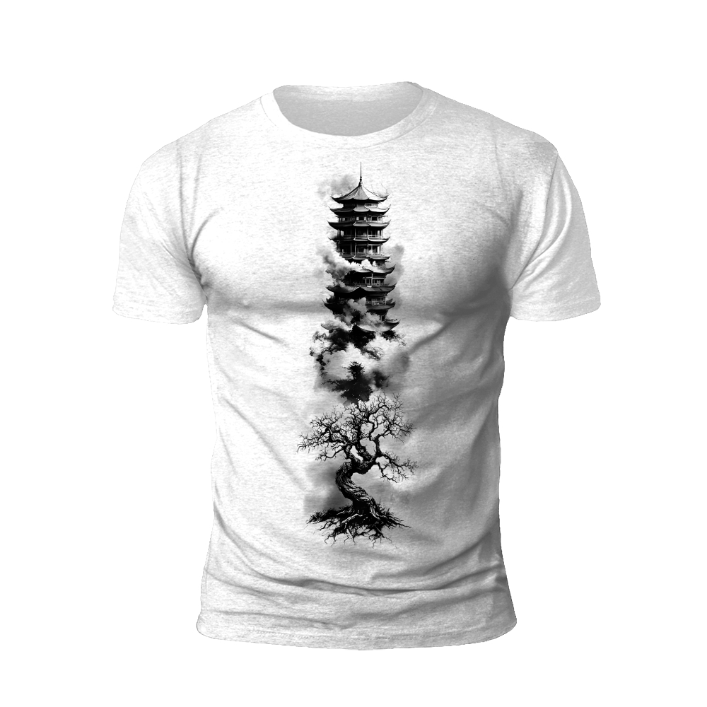 Ancient Tower: Zen Tree T-Shirt