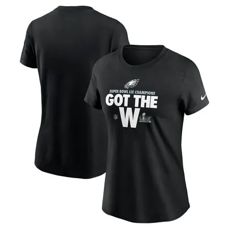Women's Philadelphia Eagles Black Super Bowl LIX Champions Parade T-Shirt