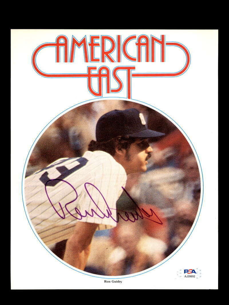 Ron Guidry PSA DNA Coa Signed Vintage 8x10 Photo Poster painting Yankees Autograph