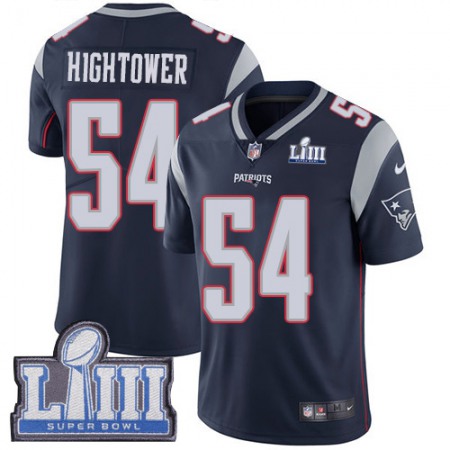 Men's New England Patriots #54 Dont'a Hightower Navy Blue Super Bowl LIII Vapor Untouchable Limited Stitched NFL Jersey 3OKV