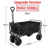 Collapsible Folding Utility Beach Cart Wagon Heavy Duty Large Capacity Fold Wagon Ourdoor Trolley Portable Garden Camping Cart