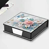PU Flower Diamond Painting Notecard Box with 160 Sheets of Paper for Adults