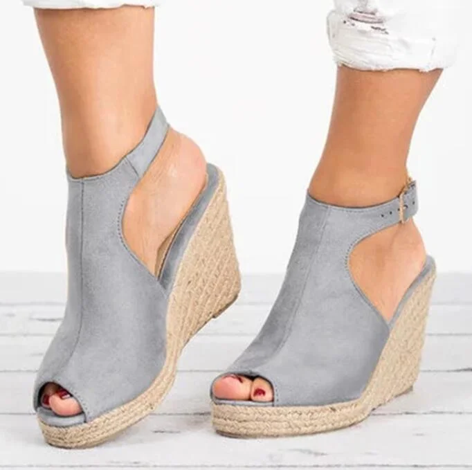 Plus Size 35-43 Platform Sandals Wedges Shoes For Women Heels Sandalias Mujer Summer Clog Womens Zapatos De Hombre E12