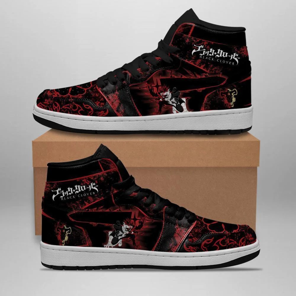 Kingofallstore - Black Asta Sword Sneakers Black Clover Sneakers Anime
