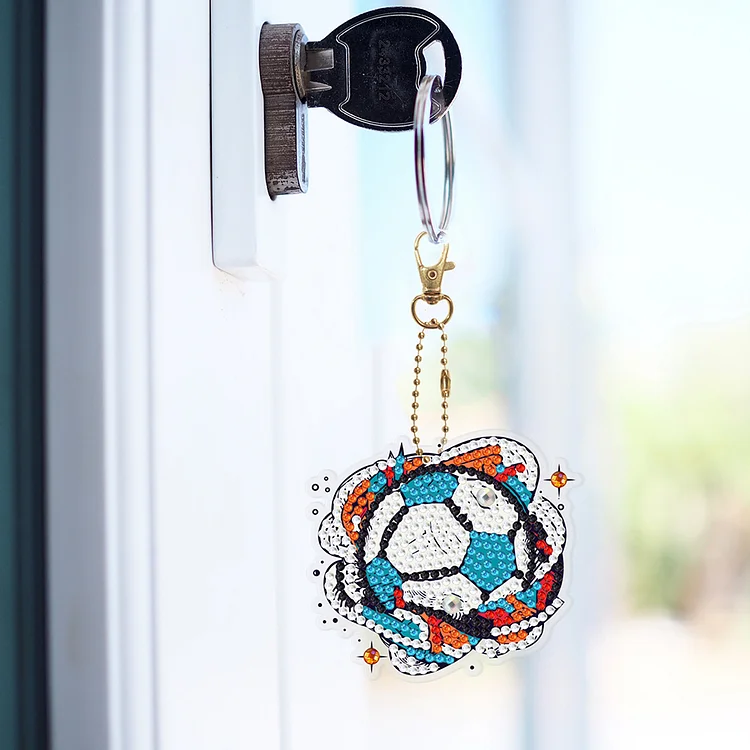 6pcs Diamond Art Key Rings Hanging Ornaments 5D Cartoon DIY Gifts