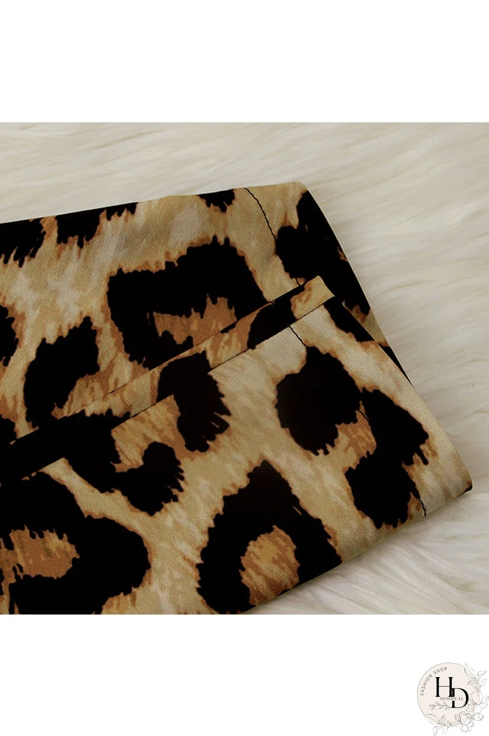 Yellow Sexy Leopard grain bandage Long Sleeve Turndown Collar Jumpsuits