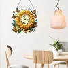 DIY Sunflower Diamond Painting Ornament with Clock Function for Decor