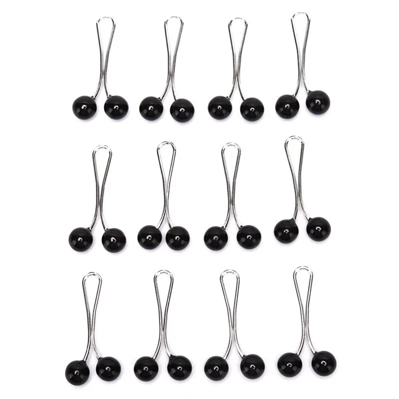 12pcs Lady Muslim Scarf Hijab Clips Pearl Scarf Brooch Pin Shawl Scarf Head Scarf Holder