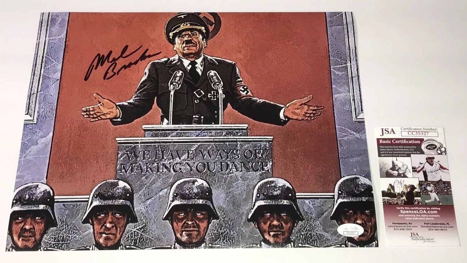 Mel Brooks Signed 11x14 Photo Poster painting Autograph IN PERSON HITLER Parody JSA COA