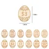 27Pcs Easter Egg Tokens DIY Easter Egg Filler Wooden Party Prize Coins (Bunny)