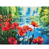 (US Only)Poppy Printed Cross Stitch Kit 55x45cm DIY 11CT Thread Art Needlework Decor