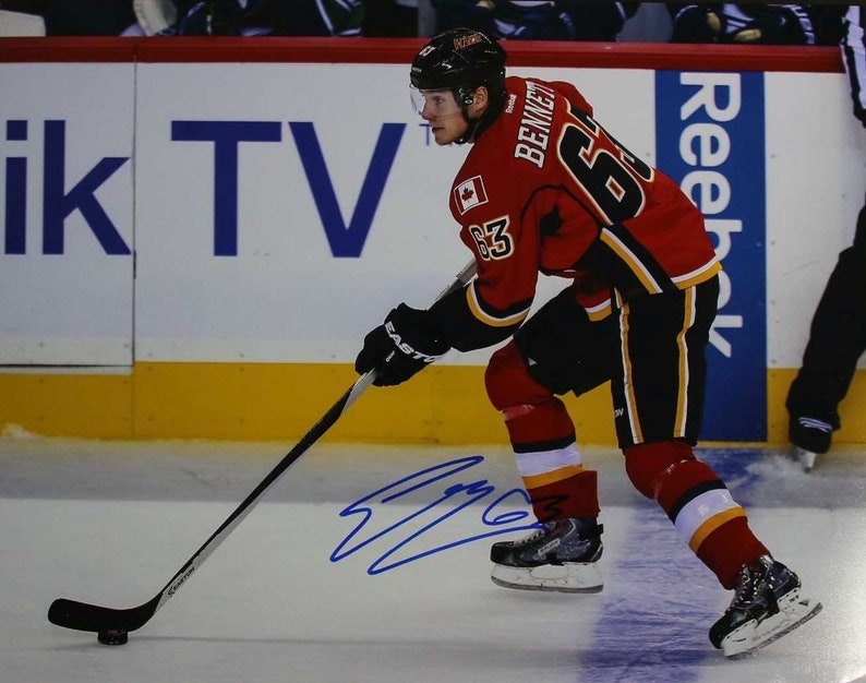 Sam Bennett Signed Autographed Glossy 11x14 Photo Poster painting - Calgary Flames