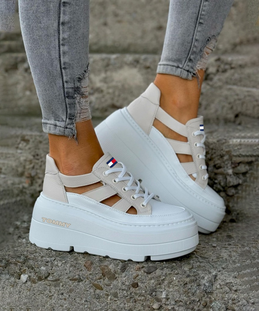 Sandálias de senhora em pele Tommy Hilfiger®