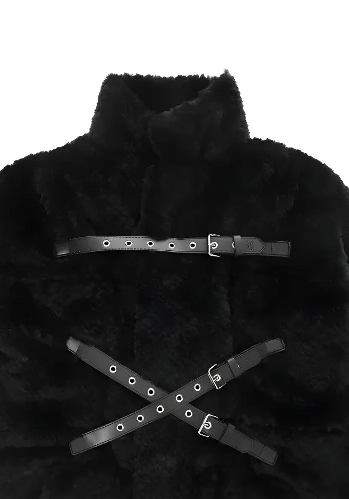 Brownm Faux Fur Fluffy Long Jacket