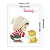 【Limited Stock Sale】Girl Dog-Partial 9CT Stamped Cross Stitch Bead Embroidery 35*43cm tapestrymarket