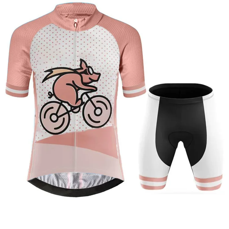 Pig Kid's Short Sleeve Cycling Kit