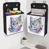 DIY Cat Diamond Painting Storage Bag Sundries Holder Bag