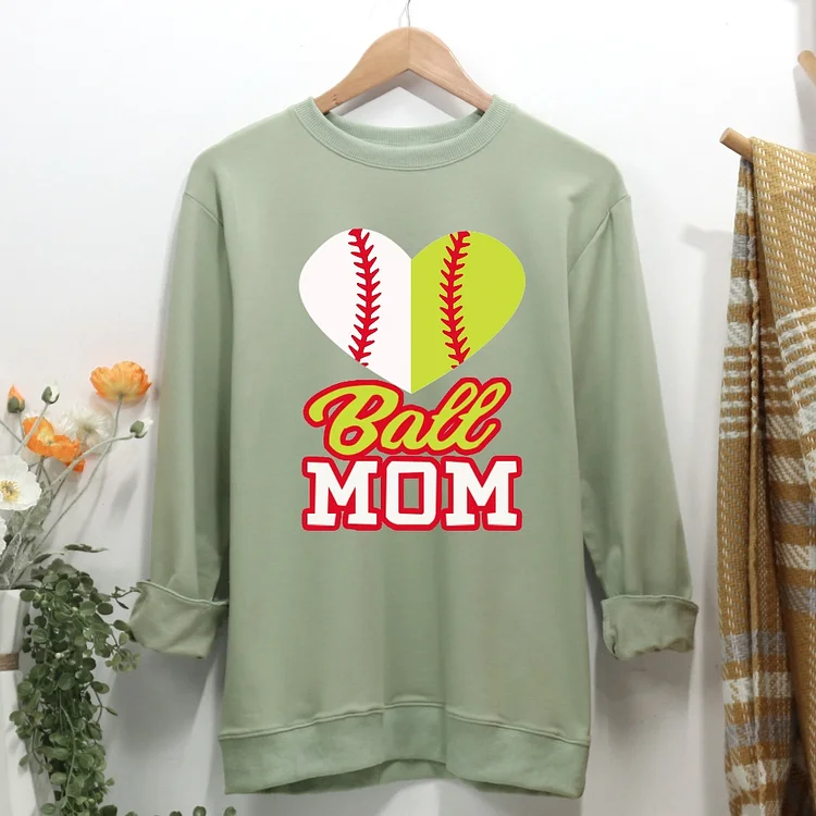 Funny Softball Mom Women Casual Sweatshirt-Annaletters